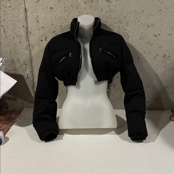 Brand New Black Shane Justin Puffer Half Jacket  - Size XS - Picture 2 of 8